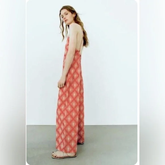 NWT Zara Terracotta Jumpsuit - Picture 6 of 10